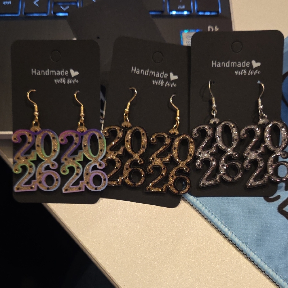 ~~NEW~~Colorful 2026 Earrings Set